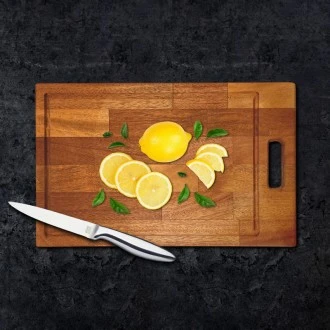 Sunny Daze Handcrafted Mahogany Hardwood Checkered Rectangular Chopping Board - 50cm x 30cm x 2.54cm