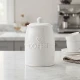  Ceramic Embossed Heart Coffee Storage Jar (12cm, White