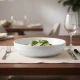 Dunlem Stoneware Embossed Heart Pasta Bowl (20.5cm - White)