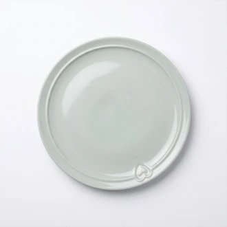  Dunlem Stoneware Embossed Heart Dinner Plate,27cm - Grey