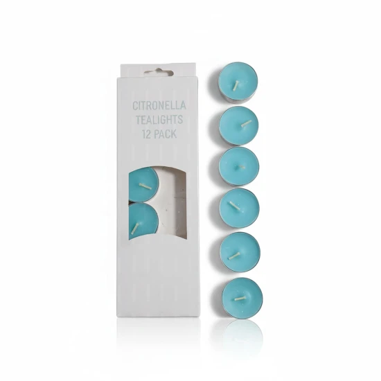 Candlelight Pack of 12 Citronella TeaLights ,Green
