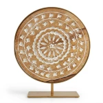 Candlelight Etched Wood Pattern, White Wash