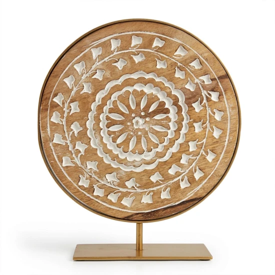 Candlelight Etched Wood Pattern, White Wash