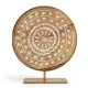 Candlelight Etched Wood Pattern, White Wash