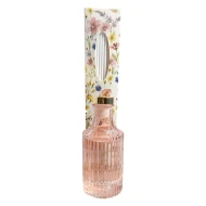 CandleLight 150ML Ridged Diffuser Pink With 10% Pink Petals Scent 
