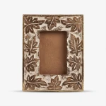 Candlelight FSC Certified Carved Mango Frame with Gold Detail, 6x4 inches