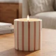 Candlelight Round Ceramic Candle Pink Rhubarb & Rasperry