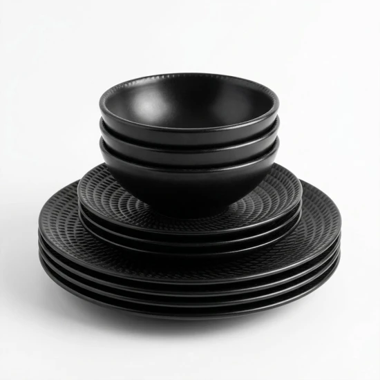  Dunlem Black Carbon Dinner Set