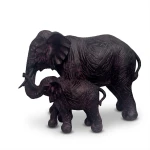 Dunlem Resin Mother and Baby Elephant Figurine (24.5 x 36.5 x 17.5 cm)
