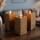 Dunlem Set of 3 Byrant Tealights- Mango Wood