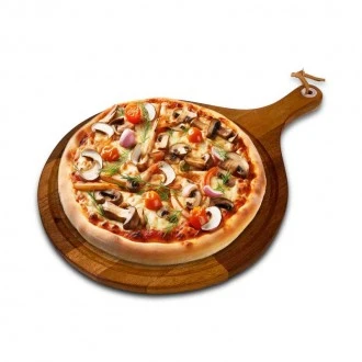 Sunny Daze Handcrafted CHECKERED Round Chopping/Pizza Board, Diameter 34 cm