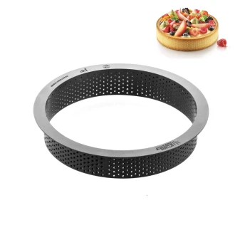  Silikomart Tart Ring Classic - Professional Perforated Micro Pair Ring