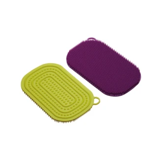 Colourworks Brights Anti-Bacterial Kitchen Scourers - Silicone - Assorted Colours