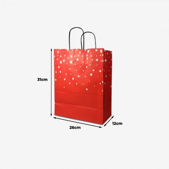 VZ Red Paper Gift Bags with White Star Patterns - 31cm H x 12cm L x 26cm W - Medium, GBGSTAR-RED Shop quality VZ Red Paper Gift Bags with White Star Patterns - 31cm H x 12cm L x 26cm W - Medium in Kenya from vituzote.com Shop in-store or online and get countrywide delivery!