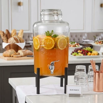 Neville GenWare Glass Drink Dispenser, 7.6 Liters 