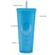 Shop quality Gleamy Studded Double-Walled Tumbler with  Lid and Straw - Iridescent Blue in Kenya from vituzote.com Shop in-store or online and get countrywide delivery!