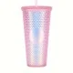 Shop quality Gleamy Studded Double-Walled Tumbler with Lid and Straw - Iridescent Pink, 710ml in Kenya from vituzote.com Shop in-store or online and get countrywide delivery!