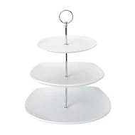 Utopia Titan Square 3 Tiered Porcelain Plate Stand