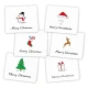 Merry Christmas Greeting Card with Envelope & Sticker, 5" x 4.15" - Assorted