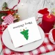 Merry Christmas Greeting Card with Envelope & Sticker, 5" x 4.15" - Assorted