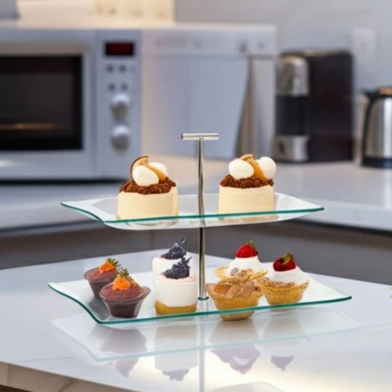 Shop quality Utopia Aura 2 Tiered Rectangular Glass Plate, (30 x 20.5cm, 16 x 14cm) in Kenya from vituzote.com Shop in-store or online and get countrywide delivery!