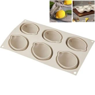  Silikomart 3D Silicone Mould for Monoportions, Lemon Design