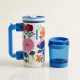 Nayad Hydrostash Tumbler with Snackbox - Floral, 680ml ( 12 hours hot )