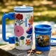 Nayad Hydrostash Tumbler with Snackbox - Floral, 680ml ( 12 hours hot )