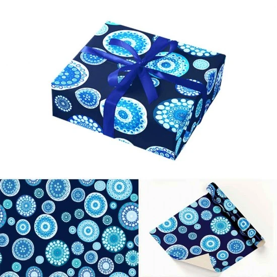 Wrapping Gift Paper with Blue Abstract Flowers Pattern - 59.5cm W X 42cm L, WPBLUE Shop quality Wrapping Gift Paper with Blue Abstract Flowers Pattern - 59.5cm W X 42cm L in Kenya from vituzote.com Shop in-store or online and get countrywide delivery!