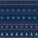 Wrapping Gift Paper Festive Knitted Pattern - 59.5cm W X 42cm L