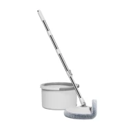 Easy Housewares Clean Water Spin Mop with 360° rotating mop head - White