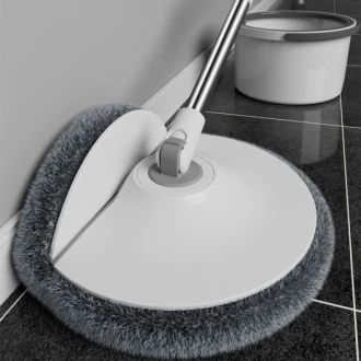 Easy Housewares Clean Water Spin Mop with 360° rotating mop head - White