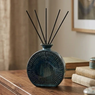 Dunelm Sage & Black Pepper Reed Diffuser – Reusable Reactive Glaze Vessel