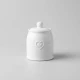 Dunelm Ceramic Embossed Heart Sugar Storage Jar, 8cm  - White