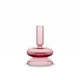 Candlelight Glass Taper Candleholder (12cm) in Apricot