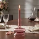 Candlelight Glass Taper Candleholder (12cm) in Apricot
