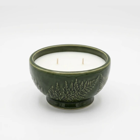 Dunlem Churchgate Olive Leaf & Fern Round Multi-Wick Candle