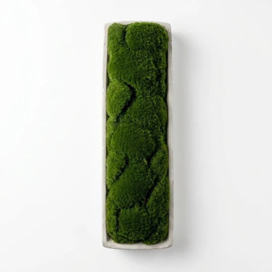 Dunelm Faux moss in a tray - (42cm Length x 14cm Width)