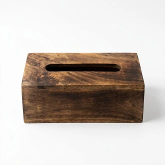 Candlelight FSC-certified Mango Wood Bryant Tissue Box - (L:24.5cm x W:13.5cm x H: 8cm)