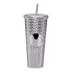 Shop quality Gleamy Studded Double-Walled Tumbler with  Lid and Straw - Silver, 710 ml in Kenya from vituzote.com Shop in-store or online and get countrywide delivery!