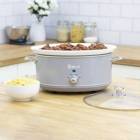 Shop quality Swan Retro 6.5 Litre Slow Cooker, 3 Temperature Settings, Removable Ceramic Inner Pot, Power on Indication, Glass Lid, 120W, Grey in Kenya from vituzote.com Shop in-store or online and get countrywide delivery!