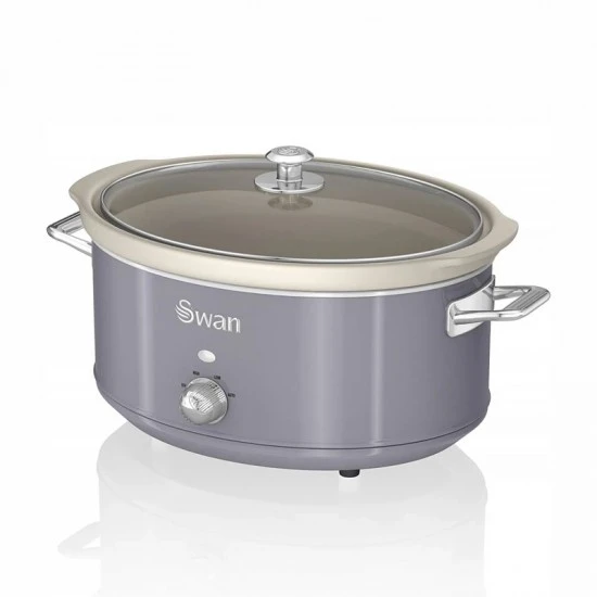 Shop quality Swan Retro 6.5 Litre Slow Cooker, 3 Temperature Settings, Removable Ceramic Inner Pot, Power on Indication, Glass Lid, 120W, Grey in Kenya from vituzote.com Shop in-store or online and get countrywide delivery!