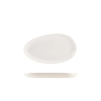 Neville Genware Porcelain Organic Oval Plate, 26cm/ 10.25"
