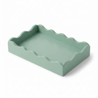 Candlelight MDF FSC Green Tray , 29.5cm x 29cm x 4cm