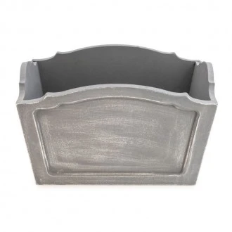 Candlelight  Wood Storage Box, Matt Grey