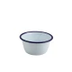 Neville Genware Enamel Round Deep Pie Dish, White & Blue 