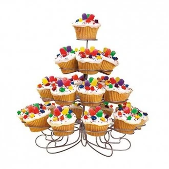Wilton Cupcakes 'n More 23 Count/4-Tier Metal Dessert Stand