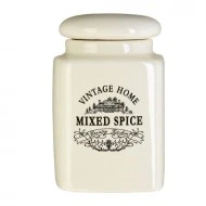 Premier Vintage Home Spice Jar- cream, Mixed Spice