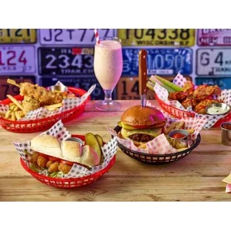 Neville Genware Fast Food Basket Red, 23.5 x 15.4cm