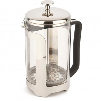 La Cafetière Roma Cafetiere, 12-Cup, Stainless Steel Finish, 1.5 Litres